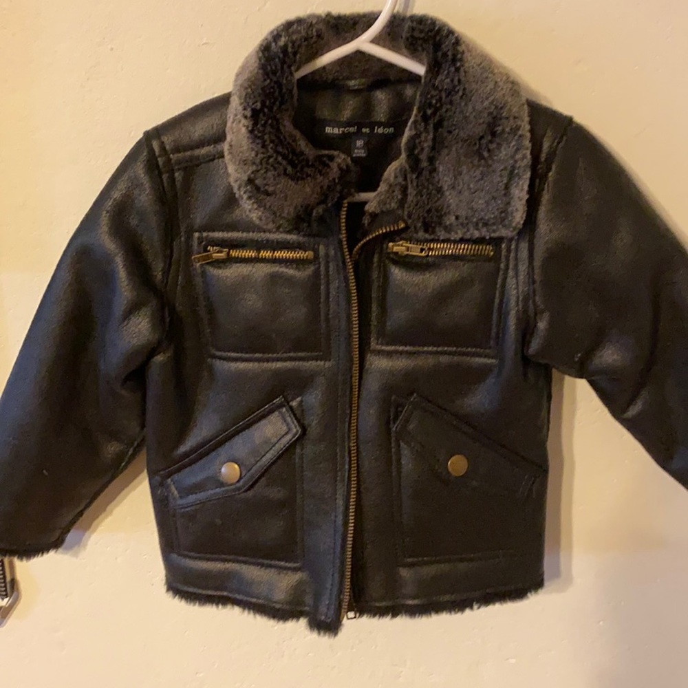Faux leather jacket-  toddler 18m